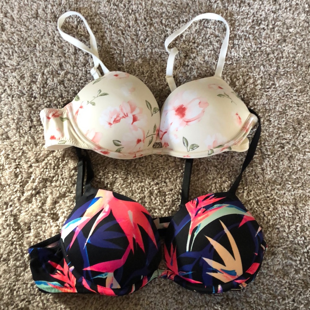 Victoria’s Secret pink super push up bras